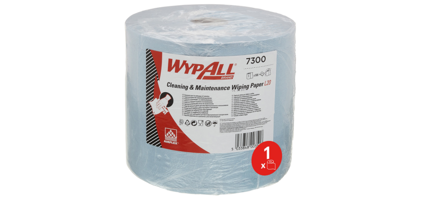 Poetspapier WypAll L20 2-laags 500 vel blauw 7300