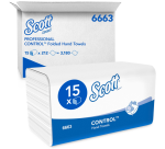Essuie-mains Scott Control 6663 1 épaisseur pli-I 215x315mm blanc 15x 212 feuilles