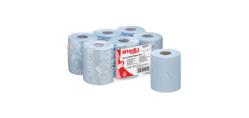 Poetspapier WypAll L10 1-laags 280 vel blauw 6220
