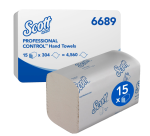 Essuie-mains Scott Control 6689 1 épaisseur pli-I 200x210mm blanc 15x 304 feuilles