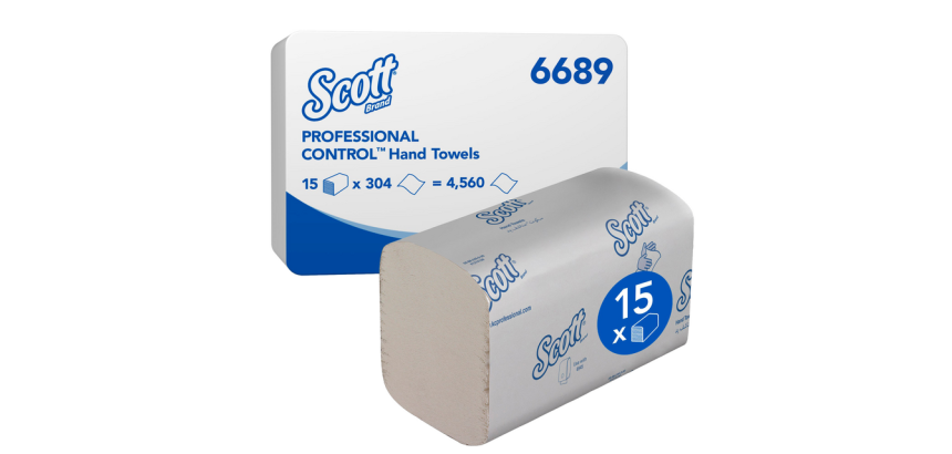 Essuie-mains Scott Control 6689 1 épaisseur pli-I 200x210mm blanc 15x 304 feuilles