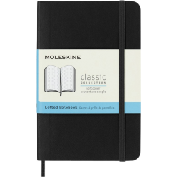 Carnet Moleskine Pocket 90x140mm pointillé couverture souple noir