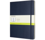 Carnet Moleskine XL 190x250mm uni couverture rigide bleu saphir