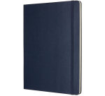 Carnet Moleskine XL 190x250mm uni couverture rigide bleu saphir