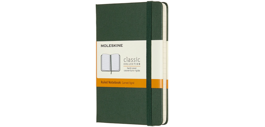 Moleskine Pocket Notebook 90x140mm lined myrtle green hardcover