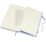 Carnet Moleskine large 130x210mm ligné couverture rigide bleu hortensia