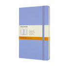Carnet Moleskine large 130x210mm ligné couverture rigide bleu hortensia