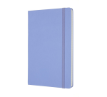 Carnet Moleskine large 130x210mm ligné couverture rigide bleu hortensia