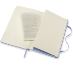 Carnet Moleskine Pocket 90x140mm uni couverture rigide bleu hortensia