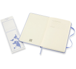 Carnet Moleskine Pocket 90x140mm uni couverture rigide bleu hortensia