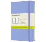 Carnet Moleskine Pocket 90x140mm uni couverture rigide bleu hortensia