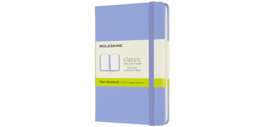 Moleskine Pocket Notizbuch 90x140mm einfarbig harter Einband Hortensienblau