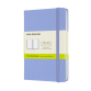 Carnet Moleskine Pocket 90x140mm uni couverture rigide bleu hortensia