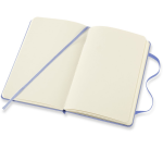 Carnet Moleskine Pocket 90x140mm uni couverture rigide bleu hortensia