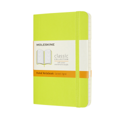 Carnet Moleskine Pocket 90x140mm ligné couverture souple vert citron