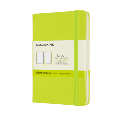 Carnet Moleskine Pocket 90x140mm uni couverture rigide vert citron