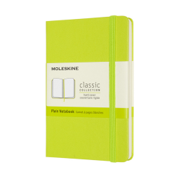 Notitieboek Moleskine pocket 90x140mm blanco hard cover lemon green