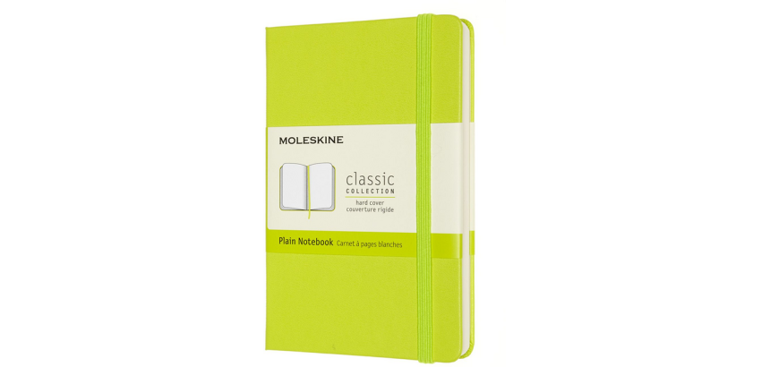 Carnet Moleskine Pocket 90x140mm uni couverture rigide vert citron