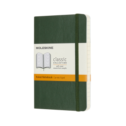 Notitieboek Moleskine pocket 90x140mm lijn soft cover myrtle green