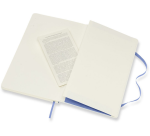 Carnet Moleskine large 130x210mm ligné couverture souple bleu hortensia