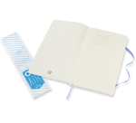 Carnet Moleskine large 130x210mm ligné couverture souple bleu hortensia