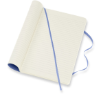 Carnet Moleskine large 130x210mm ligné couverture souple bleu hortensia
