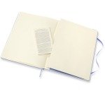 Carnet Moleskine XL 190x250mm ligné couverture rigide bleu hortensia