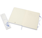 Carnet Moleskine XL 190x250mm ligné couverture rigide bleu hortensia