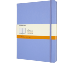 Carnet Moleskine XL 190x250mm ligné couverture rigide bleu hortensia