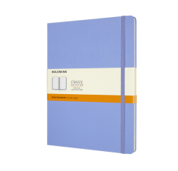 Carnet Moleskine XL 190x250mm ligné couverture rigide bleu hortensia