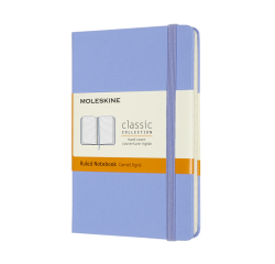 Notitieboek Moleskine pocket 90x140mm lijn hard cover hydrangea blue