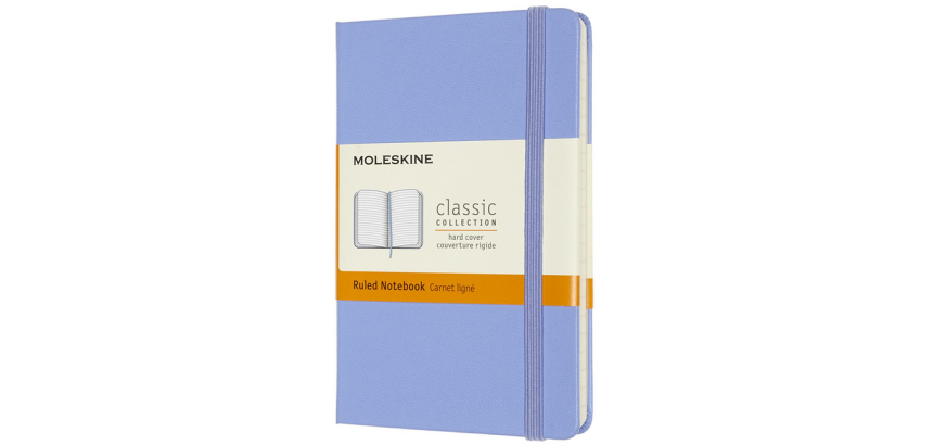 Moleskine Pocket Notebook 90x140mm lined hard cover hydrangea blue
