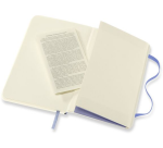Notitieboek Moleskine pocket 90x140mm blanco soft cover hydrangea blue