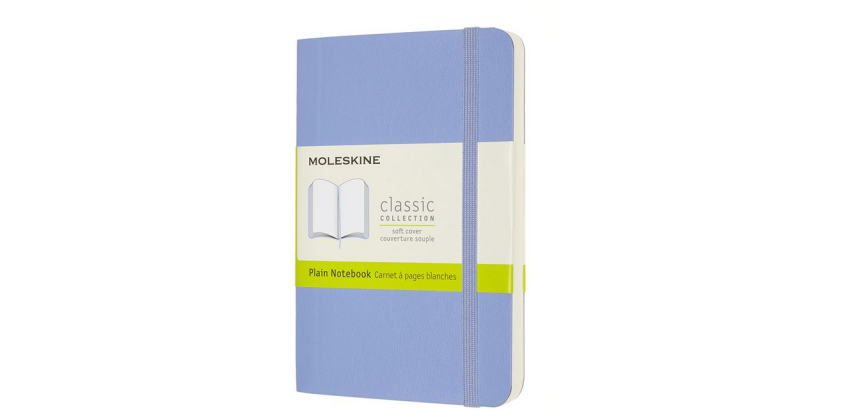 Notizbuch Moleskine Pocket 90x140mm einfarbig weicher Einband Hortensienblau