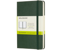 Notitieboek Moleskine pocket 90x140mm blanco hard cover myrtle green