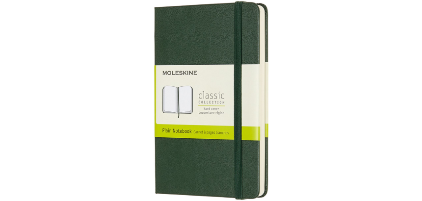 Moleskine Pocket Notebook 90x140mm plain myrtle green hard cover