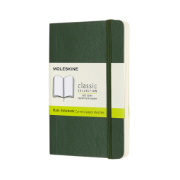 Carnet Moleskine Pocket 90x140mm uni couverture rigide vert myrte