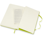 Carnet Moleskine large 130x210mm uni couverture rigide vert citron