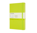 Carnet Moleskine large 130x210mm uni couverture rigide vert citron