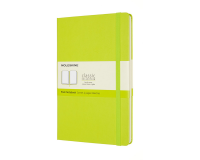 Carnet Moleskine large 130x210mm uni couverture rigide vert citron