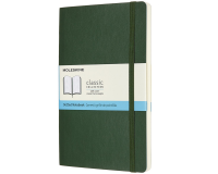 Carnet Moleskine large 130x210mm pointillé couverture souple vert myrte