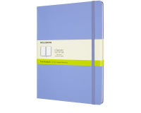 Carnet Moleskine XL 190x250mm uni couverture bleu hortensia