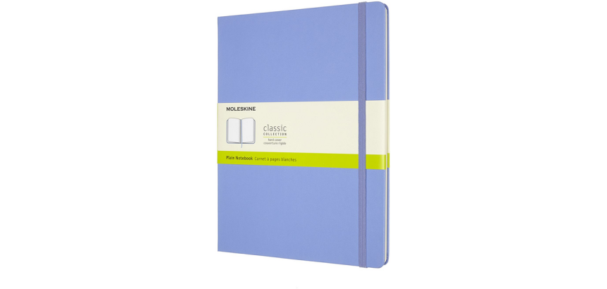 Moleskine XL Notebook 190x250mm plain hydrangea blue cover