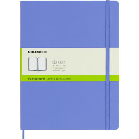 Carnet Moleskine XL 190x250mm uni couverture bleu hortensia