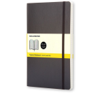 Carnet Moleskine large 130x210mm carreau 5x5mm couverture souple noir