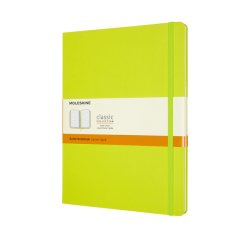 Carnet Moleskine XL 190x250mm ligné couverture rigide vert citron