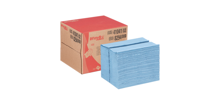 Reinigingsdoek WypAll X80 dispenserdoos 1-laags 160 vel blauw 8294