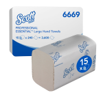 Scott Essential Handtücher 6669 1-lagig Z-Falz 200x318mm weiß 15x 240 Blatt