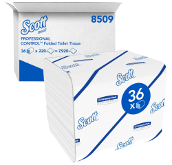 Scott Control Toilettenpapier 8509 gefaltet 2-lagig 110x186mm weiß