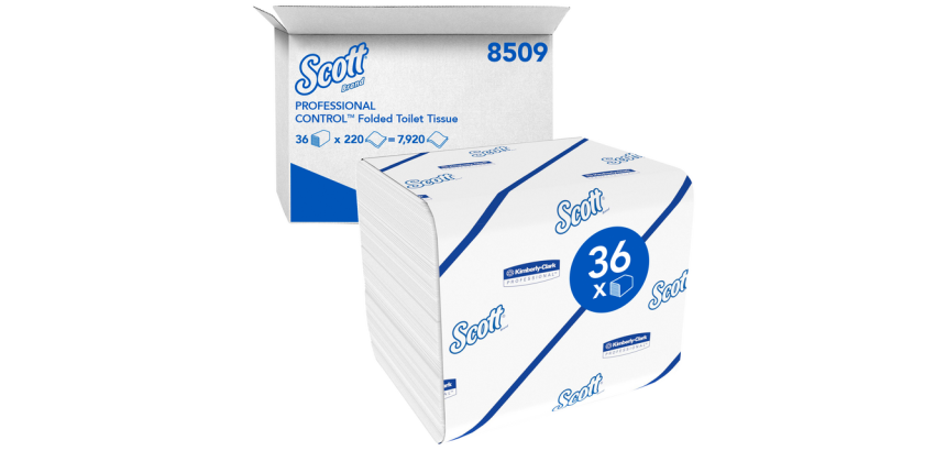 Scott Control Toilettenpapier 8509 gefaltet 2-lagig 110x186mm weiß